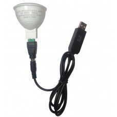 Лампа от повербанка 3W G 5.3 12V 4000K MR16 SVITECO с USB 5v - DC 12v 5.5x2.1