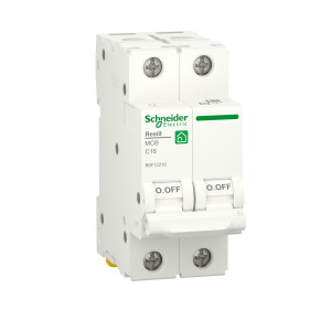 Автоматичний вимикач Schneider Electric RESI9 16 А, 2P, крива С, 6кА