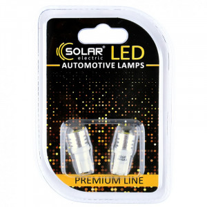 Лед лампа для авто T10 Premium Line 1SMD 1W 6500K Solar комплект 2шт