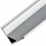 Алюминиевый профиль угловой Ал 06 Premium прозрачная линза 2м (цена 1м) - фото №3