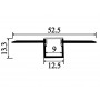 Профіль для LED стрічки АЛ-2-41 з матовим розсіювачем 2м (ціна 1м) - фото №3