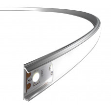 Алюминиевый профиль светодиодный гибкий накладной Ал 14 с матовой линзой 2м (цена 1м) PREMIUM