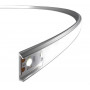 Гибкий алюминиевый профиль для светодиодной ленты накладной Ал 14 с матовой линзой 2м (цена 1м) PREMIUM - фото №1