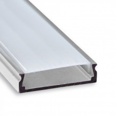 Алюминиевый профиль накладной Feron CAB263 с матовым рассеивателем 2м анод. (цена 1м)