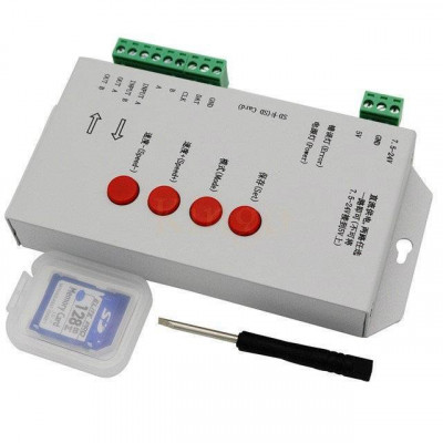 Програмований смарт контролер для адресних LED стрічок CONTROL T-1000S (+ SD карта 256 MB)