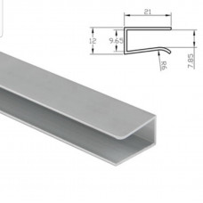 П образный профиль алюминиевый для подсветки стеклянных полок АЛ 13 длина 2 м (цена 1м)