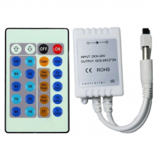 Диммер для светодиодов (5-24В) 6А, пульт 24 кнопки (инф/красн.)