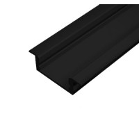 Алюминиевый профиль черный врезной ЛПВ7 7х16 Led-Story (цена 1м)
