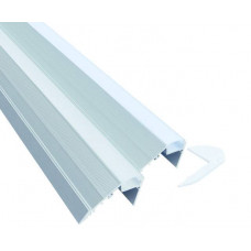 Алюминиевый профиль с подсветкой для лестничных ступеней Ал 19 с рассеивателем, анодированный 2м (цена за 1 м)