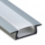 Алюминиевый профиль врезной Feron CAB251 (2м) + матовый рассеиватель +2 заглушки (цена 1м) - фото №1