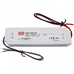 Блок живлення для LED стрічки 12В 100Вт 8.5А IP67 Mean Well