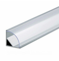 Алюминиевый профиль угловой Ал 06 Premium прозрачная линза 2м (цена 1м)