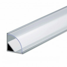 Алюминиевый профиль угловой Ал 06 Premium прозрачная линза 2м (цена 1м)