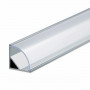 Алюминиевый профиль угловой Ал 06 Premium прозрачная линза 2м (цена 1м) - фото №1