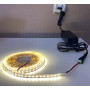 Набор светодиодной ленты SMD 2835 (120 LED/m) 12V IP20 теплый белый 5м + блок питания + коннектор - фото №2