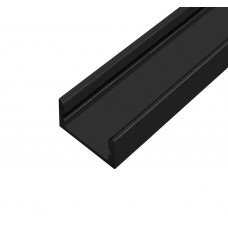 Алюминиевый профиль ЛП 7 черный без рассеивателя 2м (цена 1м)