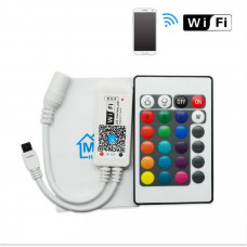 Контролер RGB Wi-Fi 12A 100W УПРАВЛІННЯ ЗІ СМАРТФОНА+ пульт на 24 кнопки