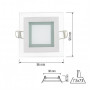 Вбудований квадратний світлодіодний точковий світильник MARIA-6 6W 6400К Horoz Electric - фото №2