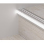 Алюминиевый профиль с подсветкой для лестничных ступеней Ал 19 с рассеивателем, анодированный 2м (цена за 1 м) - фото №2