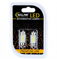 Лед лампа для автомобиля T11x36 Premium Line 4SMD 5730 6500K Solar комплект 2шт