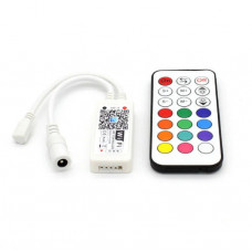 Контроллеры RGB Wi-Fi 5-24V 12A 144W с таймером и цветомузыкальным режимом + пульт 21кн.