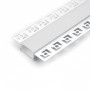 Алюминиевый профиль Feron CAB254  анодированный с матовым рассеивателем 3м + 2 заглушки (цена 1м) - фото №1