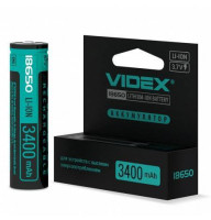 Акуммулятори 18650 Videx 3400 mAh (захищений)