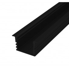 Алюмінієвий профіль ЛПВ-12 16х12 пофарбований чорний 2м (ціна 1метр)