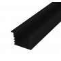 Профиль врезной для светодиодной ленты черный ЛПВ-12 16х12 2м (цена за 1 метр) - фото №1
