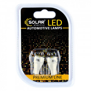 Лед лампа для авто T10 Premium Line 5SMD 2835 6500K Solar комплект 2шт