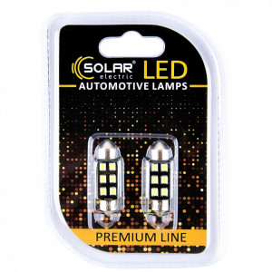 Лед лампа для авто T11x36 Premium Line 6SMD 2835 6500K Canbus Solar