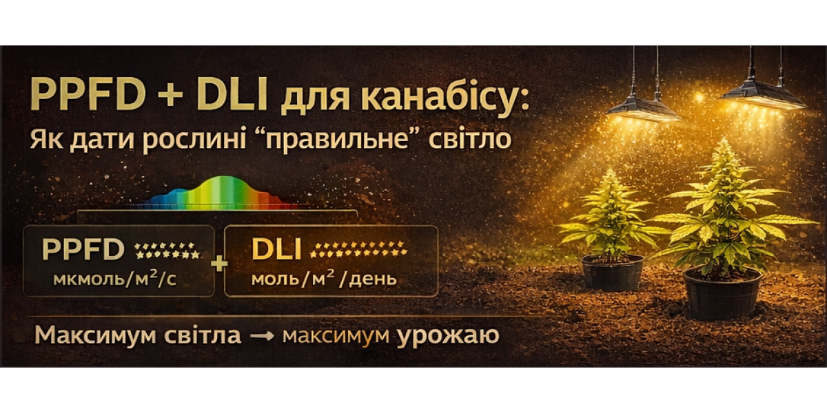PPFD и DLI: два главных параметра освещения для выращивания каннабиса