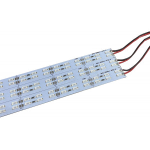 Світлодіодна лінійка фіто подвійна 5730 1м 36W 12V (4 червоних 1 синій) STANDART  (кратно 10шт)
