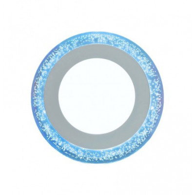 Встроенный круглый светодиодный точечный светильник 6+3W 4000K белый с подсветкой 3W blue