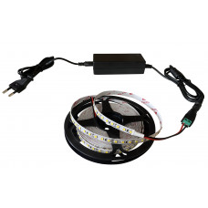 Набор светодиодной ленты SMD 2835 (120 LED/m) 12V IP20 нейтральный белый 5м + блок питания + коннектор