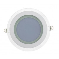 Встроенный точечный светодиодный светильник Glass Rim 12W круг 3000К