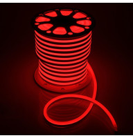Гибкий неон 220 вольт красный SMD 2835 6w,120 д.м. (IP65) 8х16мм (цена 1м) (52)