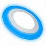 Cвітлодіодний точковий світильник 6W 4000K білий підсвітка 3W blue RIGHT HAUSEN NEPTUNE - фото №1