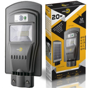 Вуличний консольний світильник на сонячній батареї UNILITE 20W 900Lm 6500К 