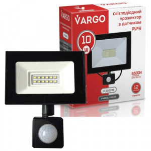 Прожектор с датчиком движения 10W 6500K IP65 Vargo