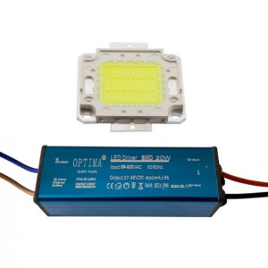 Світлодіодна матриця 20W 27-36V PREMIUM комплект з драйвером
