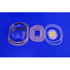 Линза светодиодной матрицы рассеивающая LED Lens 20-100W 70°х150° коллиматор
