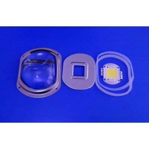 Линза светодиодной матрицы рассеивающая LED Lens 20-100W 70°х150° коллиматор