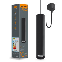 Подвесной трековый светильник 10W 4100K черный Videx