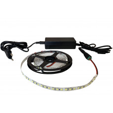 Набор светодиодной ленты 12V SMD 2835 (120 LED/m) IP20 холодный белый 5м + блок питания + коннектор