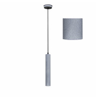 Светильник подвесной трубка 32,5 см металлический серый