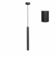Светильник тубус потолочный с металлическим плафоном, черный, цоколь Е14