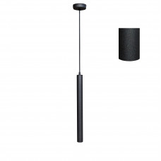 Світильник тубус стельовий з металевим плафоном, чорний, цоколь Е14