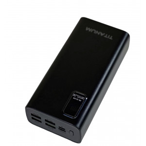 Аккумулятор универсальный TITANUM 727S 20000mAh QC+PD Black