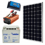 Резервне живлення для дома Led-Story Преміум комплект сонячна панель 100Вт з контролером, АКБ 40А 480Вт та Інвертором 12В 900Вт - фото №1